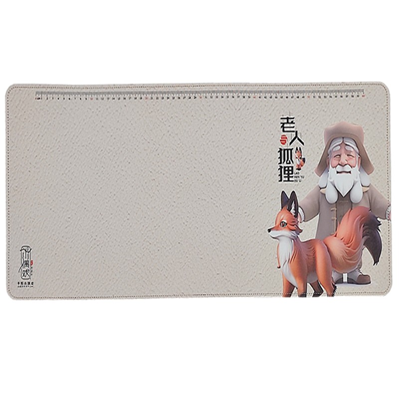 定制軟木+皮革鼠標(biāo)墊廣告電競(jìng)游戲墊辦公寫字桌墊杯墊地墊來圖定制